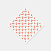 Strawberry Berry First Birthday Invitation Servet (Hoek)