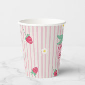 Strawberry Berry First Birthday Paper Cups Papieren Bekers (Voorkant)