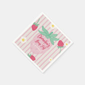 Strawberry Berry First Birthday Paper Napkins Servet (Hoek)