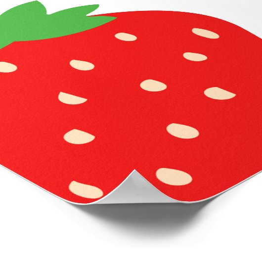 Strawberry Berry First Birthday Welcome Sign. Poster (Hoek)