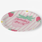 Strawberry Berry First Paper Plate Papieren Bordje (Gekanteld)