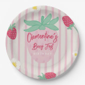 Strawberry Berry First Paper Plate Papieren Bordje (Voorkant)