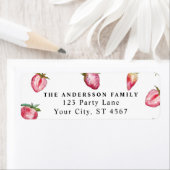 Strawberry Berry First Return Address Label (Insitu)