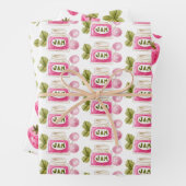 Strawberry Berry Fruit Jam Wrapping Paper Set van  (In situ)
