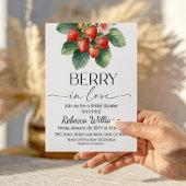 Strawberry Berry In Love Summer Bridal Shower Kaart