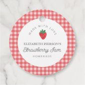 Strawberry Berry Jam Home Aangepast Bedankjes Labels (Achterkant)