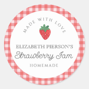 Strawberry Berry Jam Home Aangepast Ronde Sticker