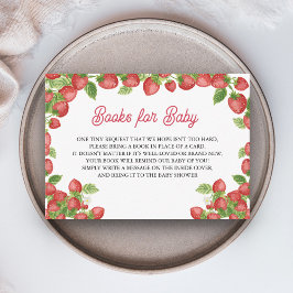Strawberry Berry Sweet Baby shower Boeken voor Bab Informatiekaartje