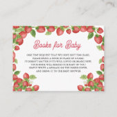 Strawberry Berry Sweet Baby shower Boeken voor Bab Informatiekaartje (Voorkant)