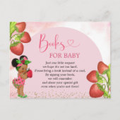 Strawberry Berry Sweet Baby shower boeken voor Bab Uitnodiging Briefkaart (Voorkant)