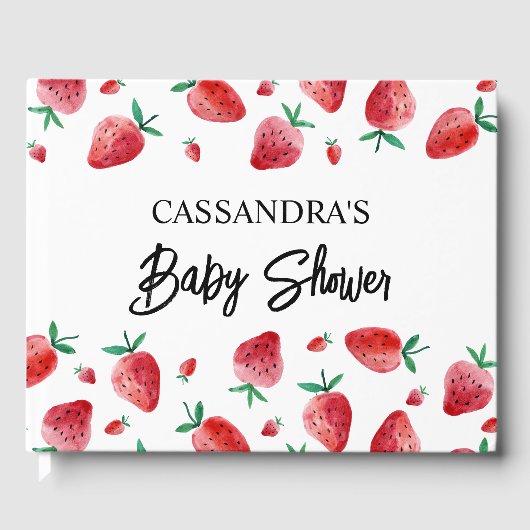 Strawberry Berry Sweet Baby shower Gastenboek (Voorkant)