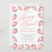 Strawberry Berry Sweet Baby Shower Kaart (Voorkant)
