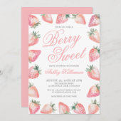 Strawberry Berry Sweet Baby Shower Kaart (Voorkant / Achterkant)