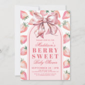 Strawberry Berry Sweet Baby Shower Kaart (Voorkant)
