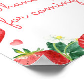 Strawberry Berry Sweet Bedankt voor je komst Poster (Hoek)