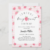 Strawberry Berry Sweet Boho Baby shower Kaart (Voorkant)