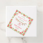 Strawberry Berry Sweet Clothesline Baby shower Bedankjes Labels (In situ)