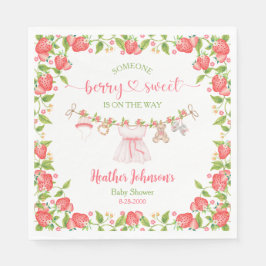 Strawberry Berry Sweet Clothesline Baby shower Servet