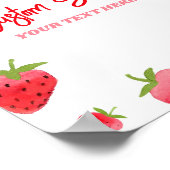 Strawberry Berry Sweet Custom Party Sign Poster (Hoek)