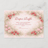 Strawberry Berry Sweet Diapper Raffle Informatiekaartje (Voorkant)