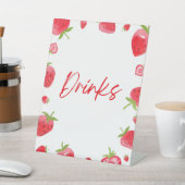 Strawberry Berry Sweet Drinken Party Reclamebord Met Voetstuk (Insitu)