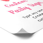 Strawberry Berry Sweet Editable Party Sign Poster (Hoek)