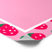 Strawberry Berry Sweet Graduation Party Welkom Poster (Hoek)