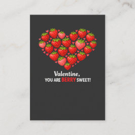 Strawberry Berry Sweet Kids Valentines Day Visitekaartje