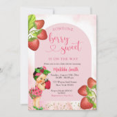 Strawberry Berry Sweet Mexicaans Meisje Baby showe Kaart (Voorkant)