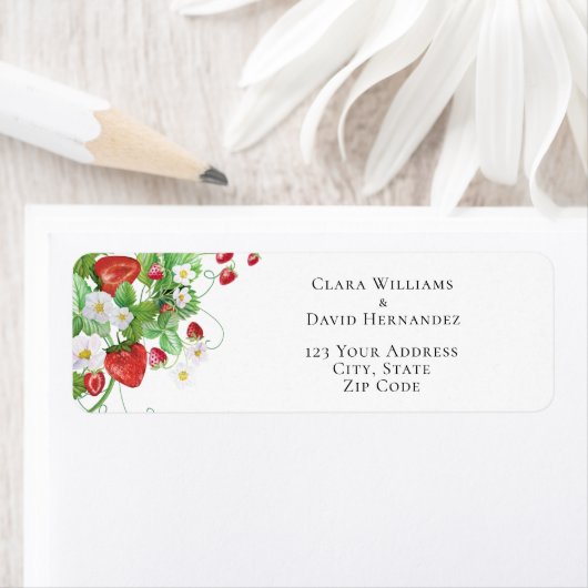 Strawberry Berry Sweet Return Address Label (Insitu)
