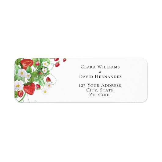 Strawberry Berry Sweet Return Address Label (Voorkant)