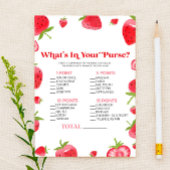 Strawberry Berry Wat is er in Purse Baby shower sp Briefpapier