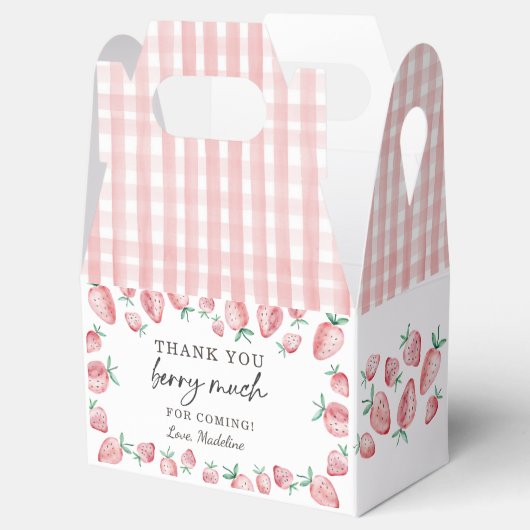 Strawberry Birthday Bedankt Berry Much Sweet Fav Bedankdoosjes (Geopend)