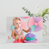 Strawberry Birthday Bedankt voor je foto Kaart (Staand voorkant)