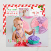 Strawberry Birthday Bedankt voor je foto Kaart (Voorkant / Achterkant)