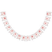 Strawberry Birthday bunting banner (Alle)