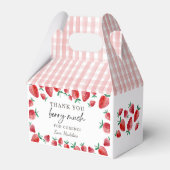 Strawberry Birthday Dank je wel Berry Much Sweet Bedankdoosjes (Achterkant)