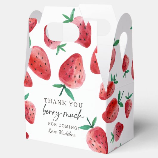 Strawberry Birthday Dank je wel Berry Much Sweet Bedankdoosjes (Geopend)