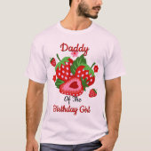 Strawberry Birthday Girl mannen tshirts Pap (Voorkant)