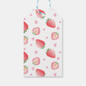 Strawberry Birthday Party Dank u Label Cadeaulabel (Achterkant)