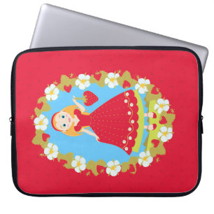 Strawberry Birthday Party Girl Laptop Sleeve