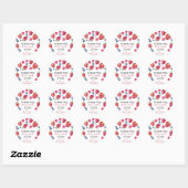 Strawberry Birthday Party Hartelijk dank voor Berr Ronde Sticker (Vel)