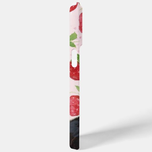 Strawberry black Cute Cat Phone Case Kawaii  (Achterkant / Rechts)