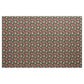 Strawberry Black Floral Pattern Stof (Fat Quarter)