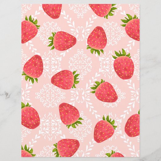 Strawberry Blank Peach Papier Papier (Achterkant)