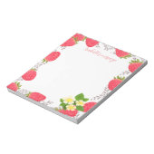 Strawberry Blank White Notitieblok (Linkerzijde)
