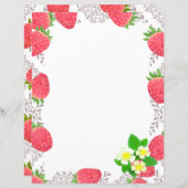 Strawberry Blank Wit Papier (Voorkant / Achterkant)