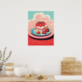 Strawberry Bliss Delight Poster (Keuken)