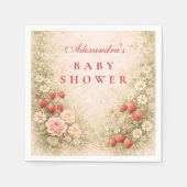 Strawberry Blossom Baby Shower Servet (Voorkant)