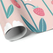 Strawberry Blossom Delight Cadeaupapier (Rol Hoek)